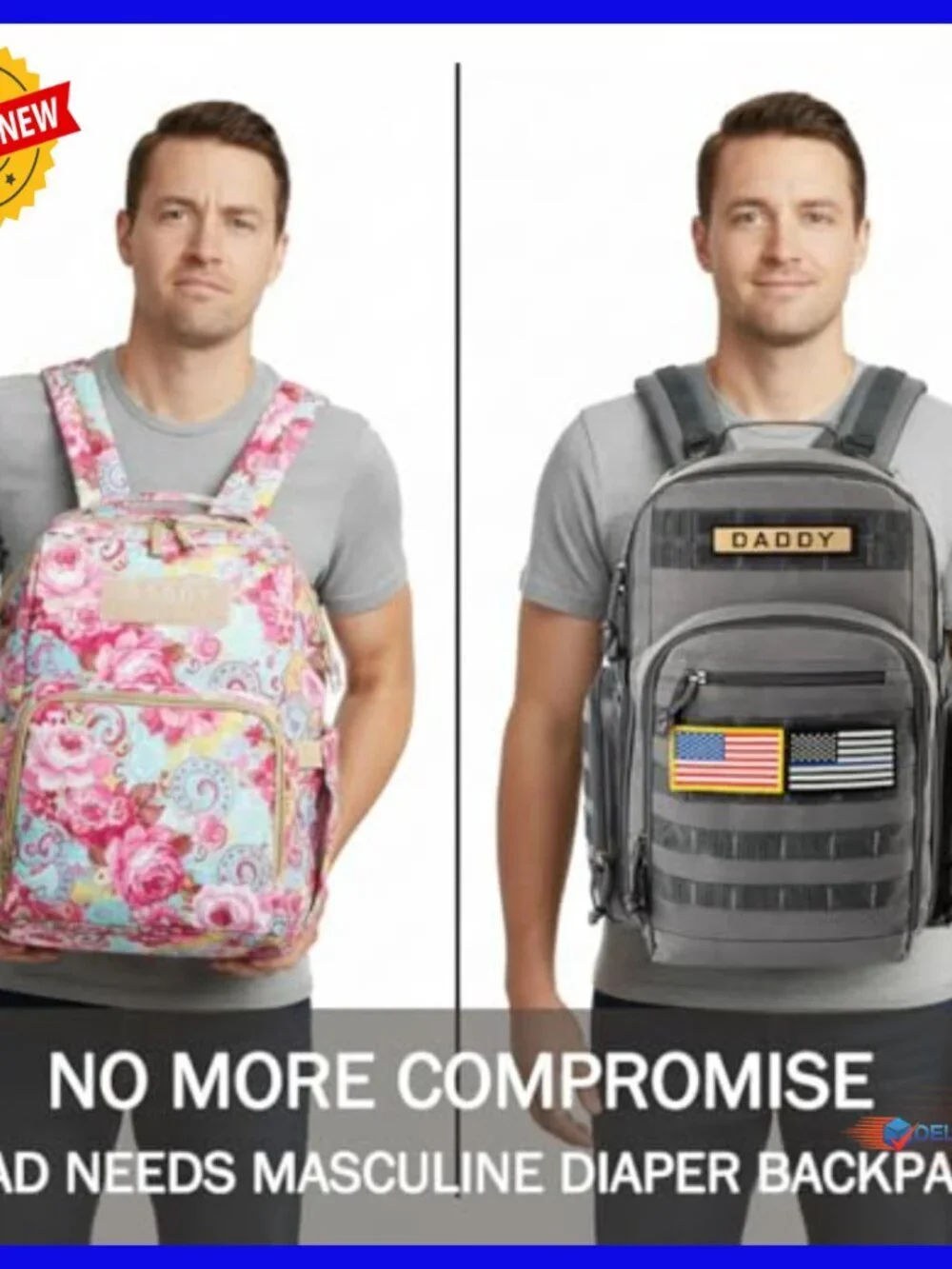 Large 40L Tactical Diaper Backpack with 16+ Compartments, Waterproof